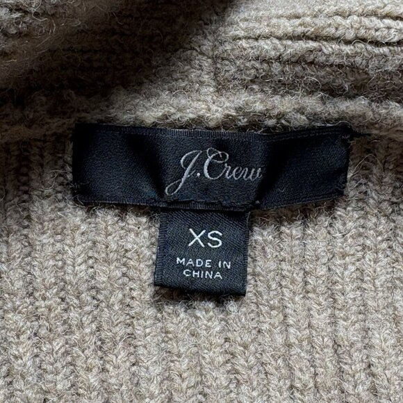 J CREW Women Longline Sweater Size XS Tan Double Breasted Cardigan Stylish 61-7 - Picture 5 of 10